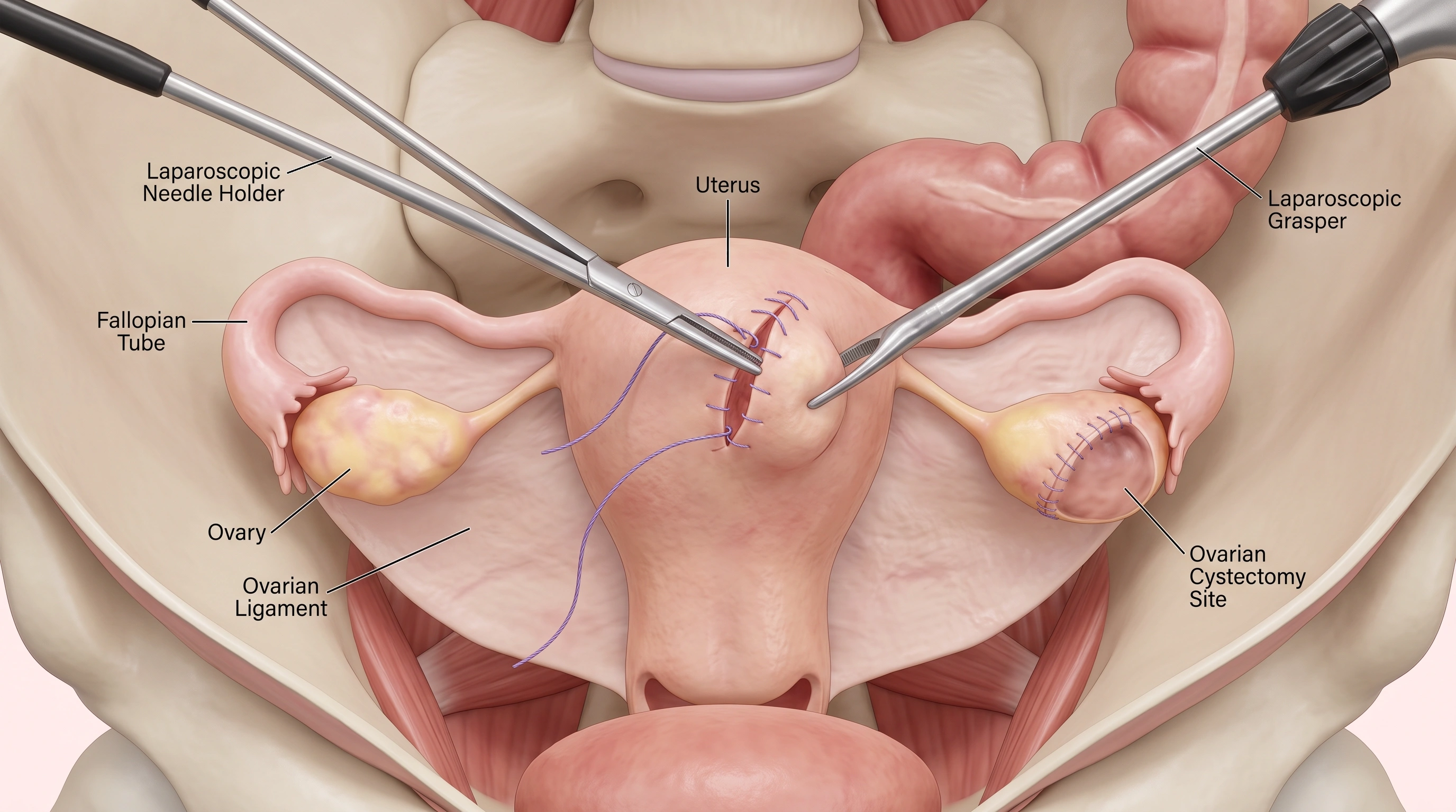 Laparoskopische Myomenukleation und Endometriose